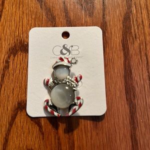 Christopher and Banks Snowman Pin